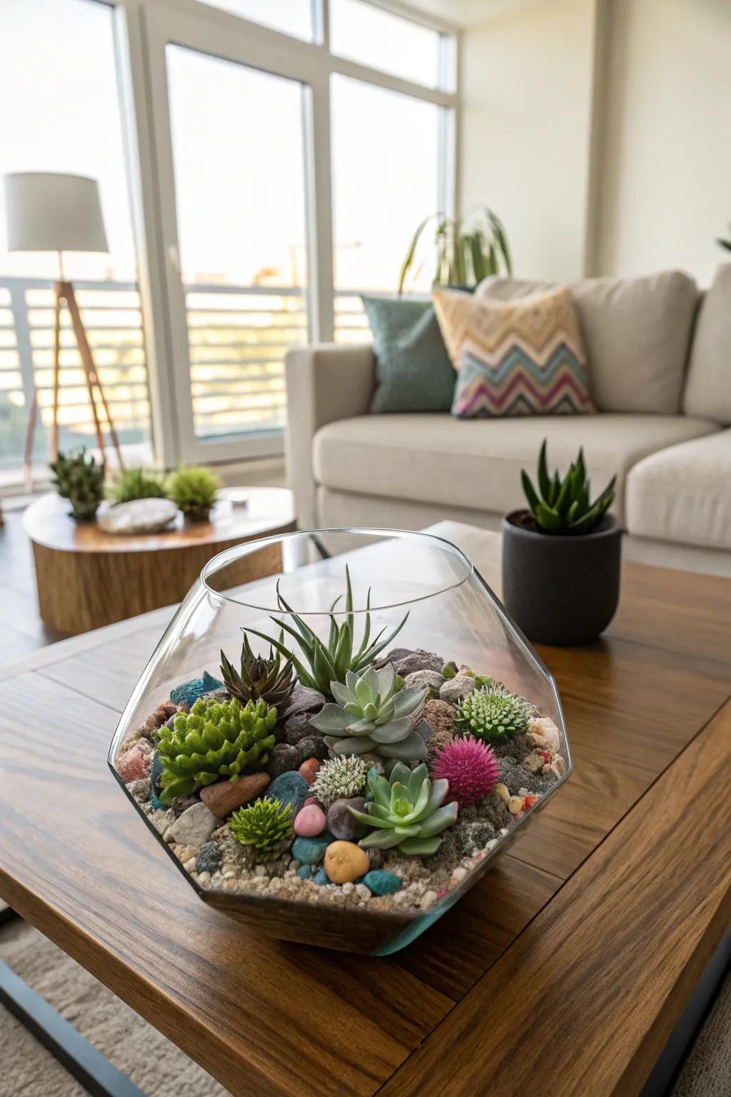Bring the outdoors in with a stylish plant display.