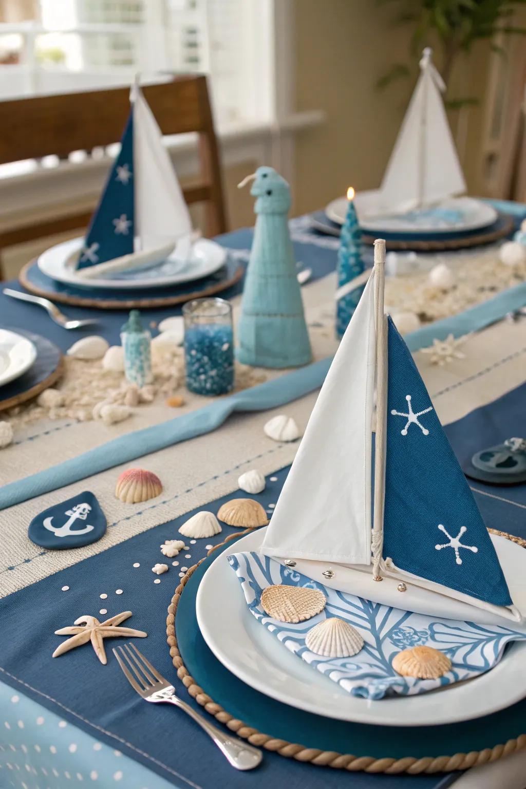 The Sailboat Fold is perfect for bringing a nautical touch to your table.