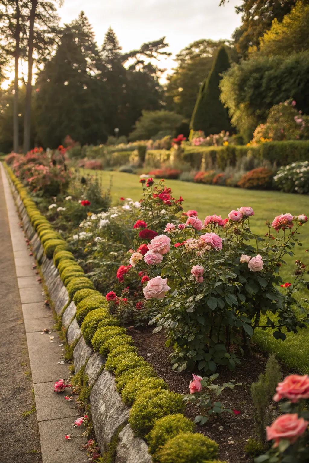 Outline your garden beds with the vibrant fringe of rose moss.