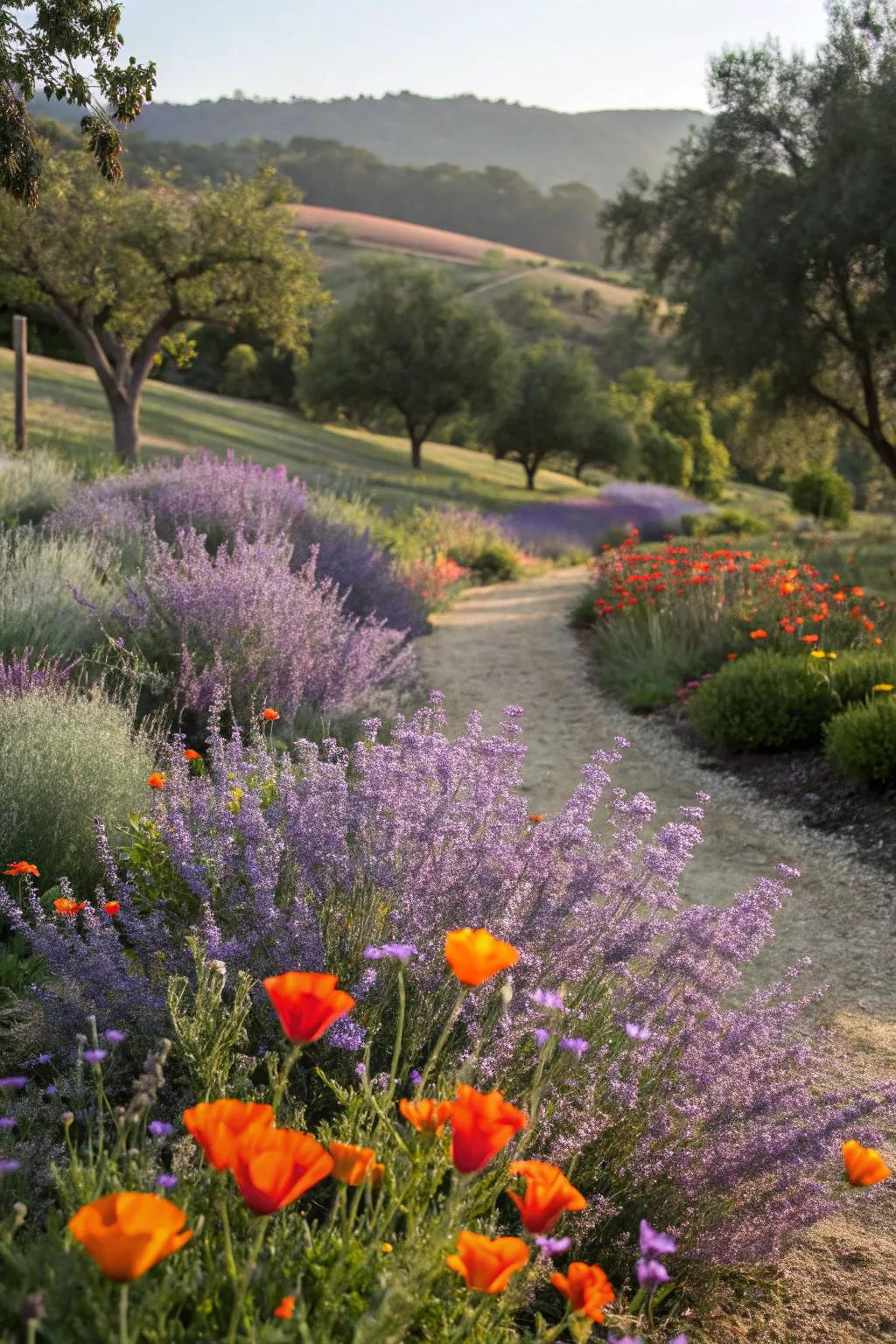 A playful garden scene featuring Silver Queen and silk flowers.