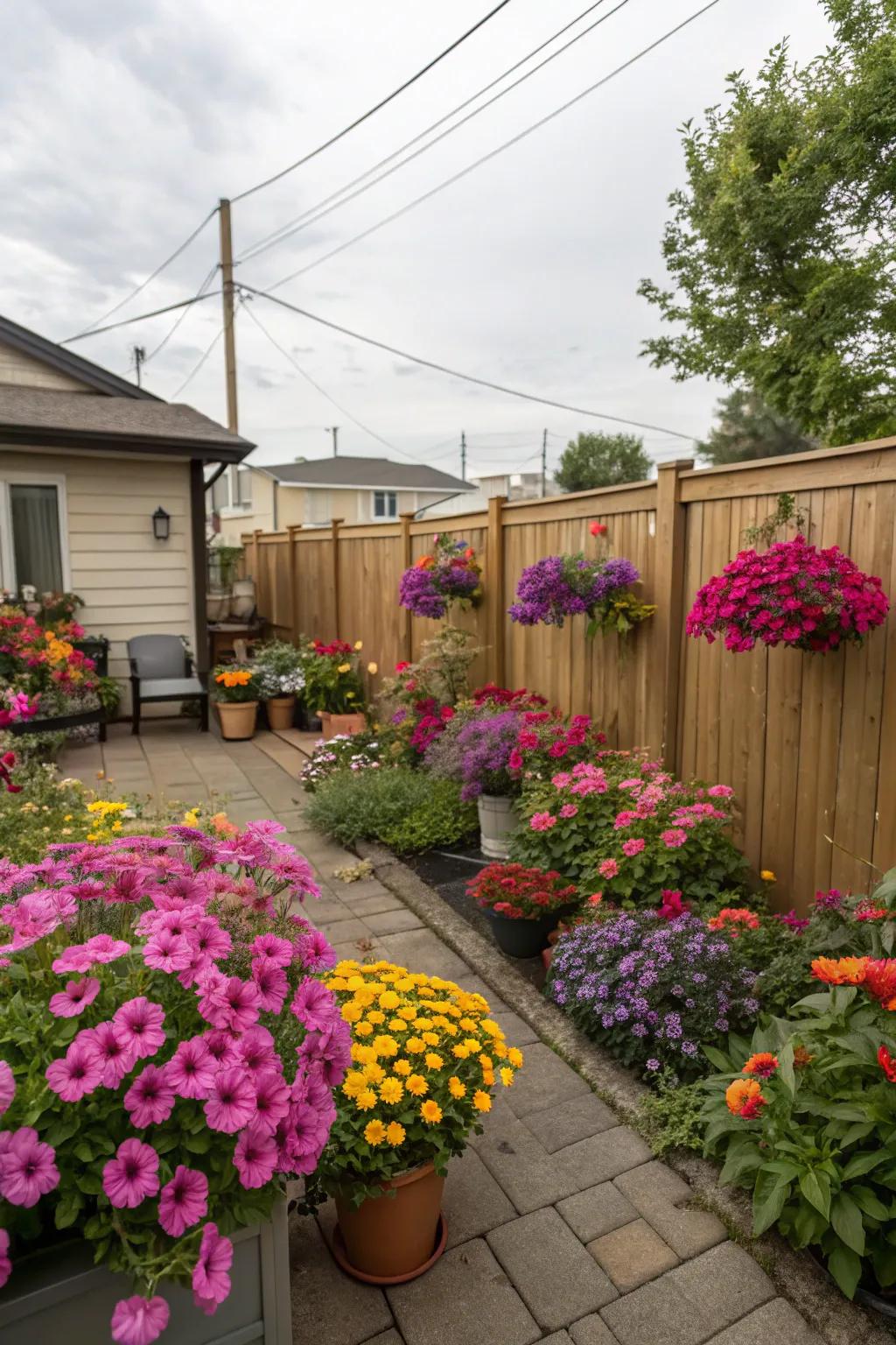 Seasonal flowers ensure your backyard is always bursting with color.