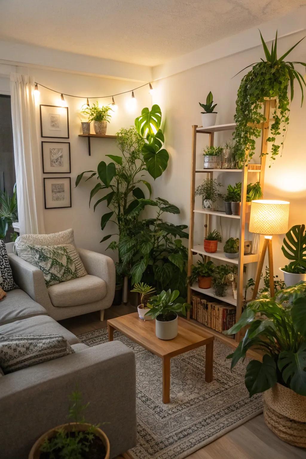 Plants bring life and tranquility to any small space.