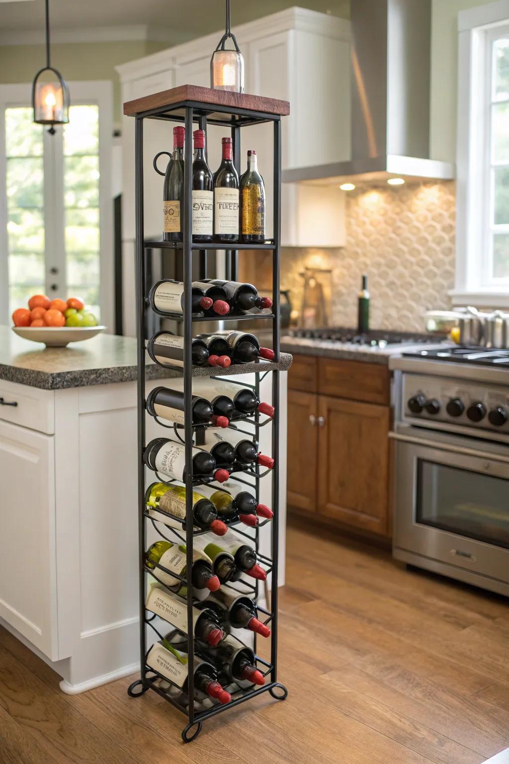 Detached wine towers provide flexibility and style.