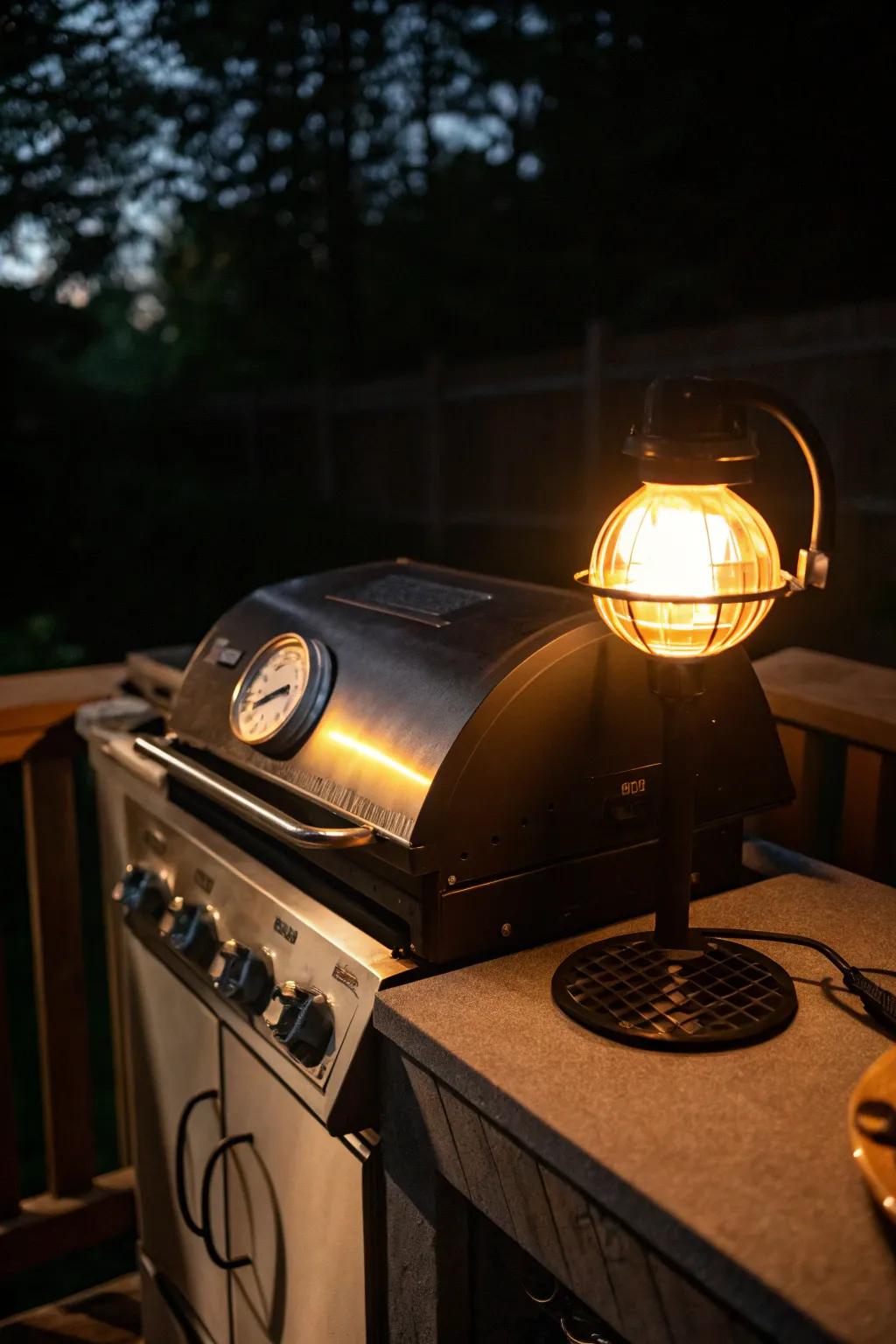 Timer-equipped grill lights ensure efficient and safe lighting.