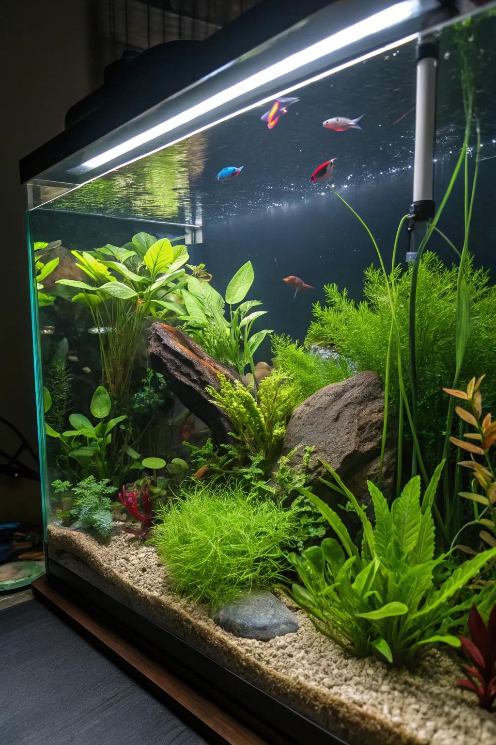 Underwater gardens bring depth and diversity to your tank.