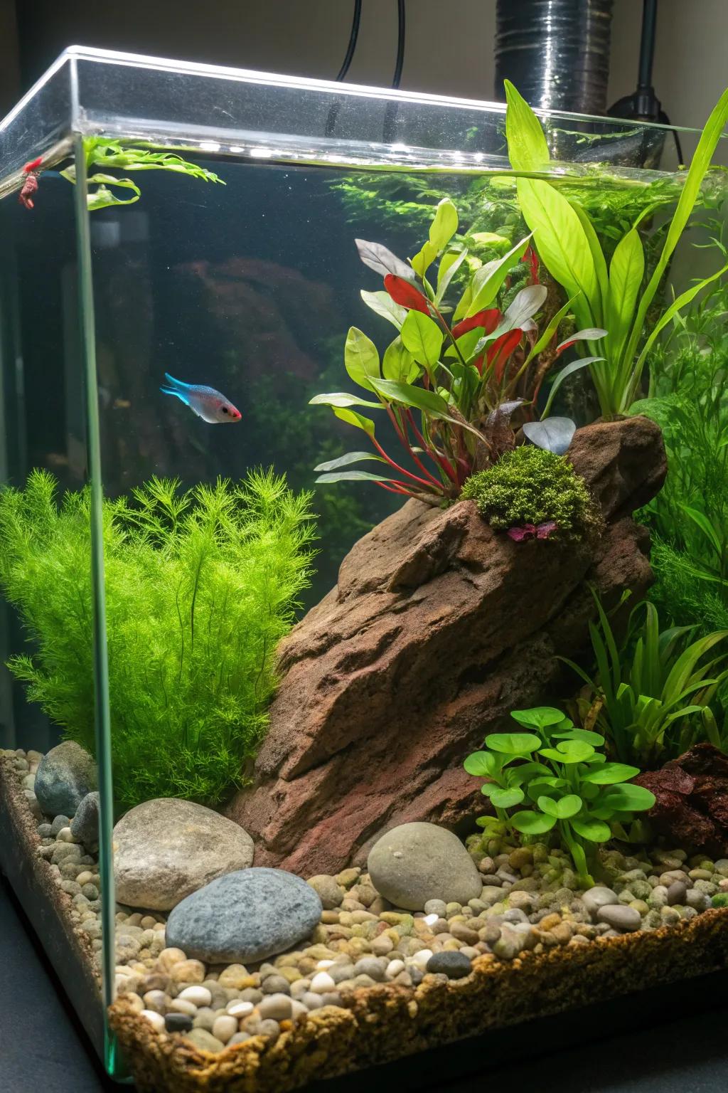 Create a breathtaking aquascaped masterpiece for your betta.