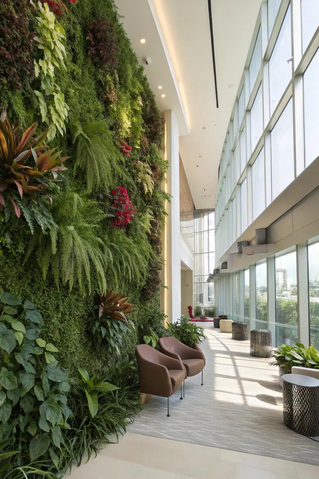 Bring nature indoors with a vertical garden.