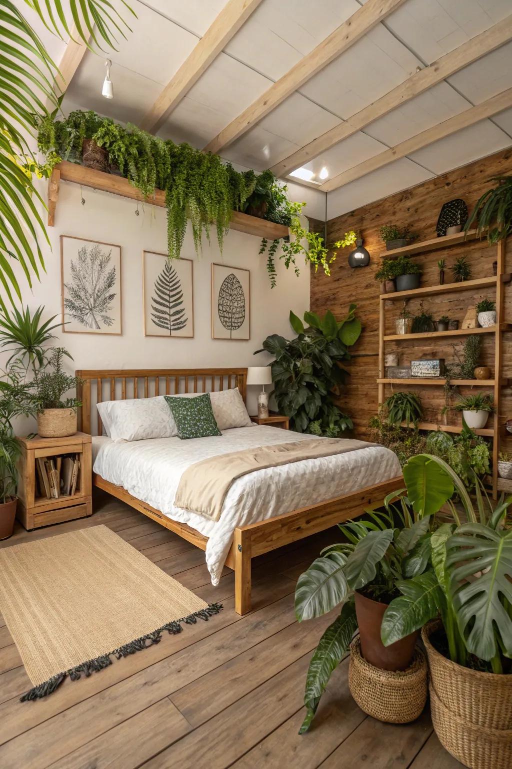 Organic components breathe fresh life into your bedroom.