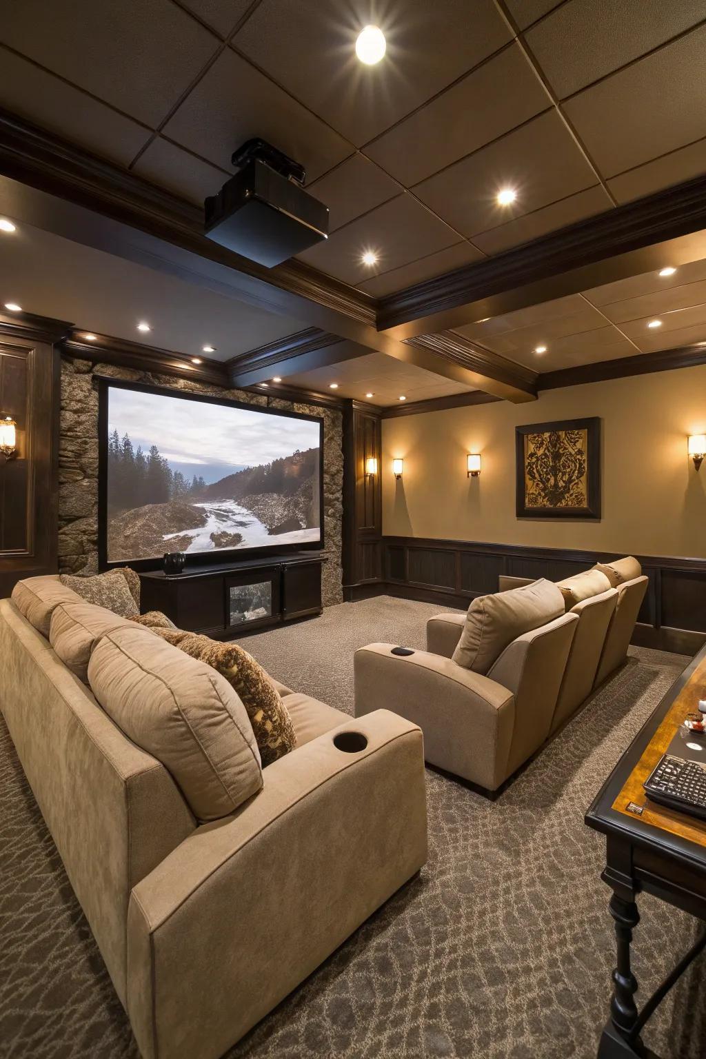 A home theater setup providing cinematic experiences.