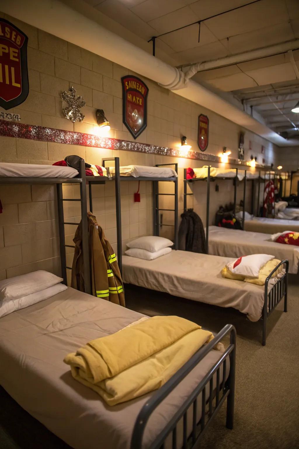 Private retreats offer comfort and privacy for firefighters.