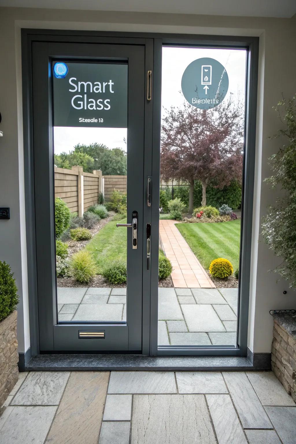 Smart glass offers futuristic privacy control options.