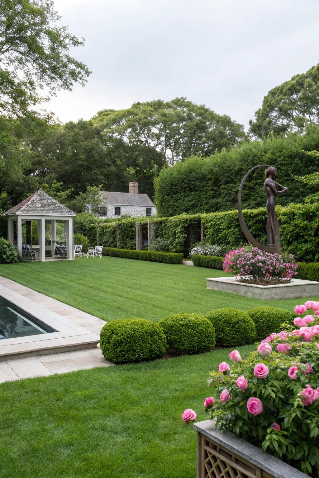 An art installation imparts a surprising and singular element to your backyard.