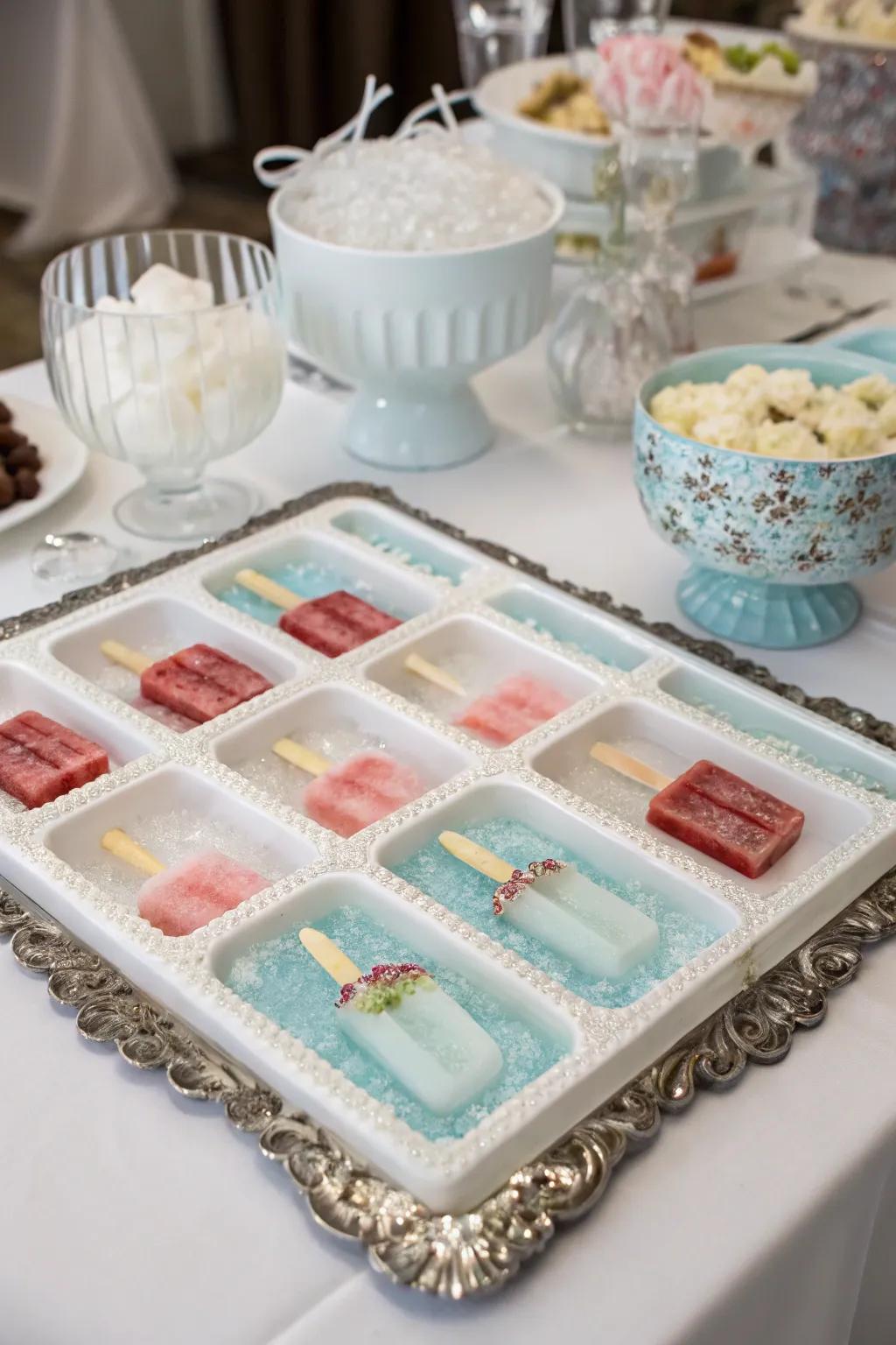 Frozen treat displays combine refreshment with style.