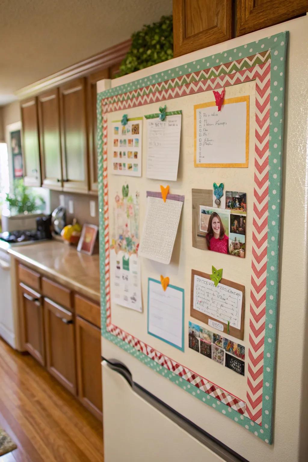 Add flair and organization with washi tape frames.