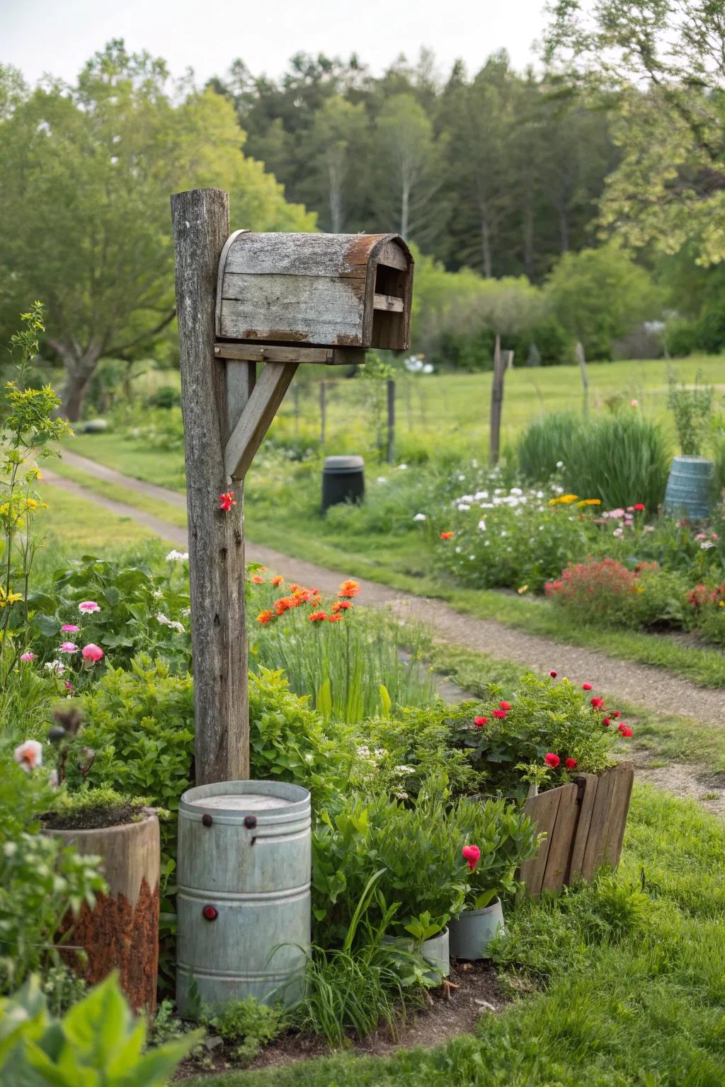 Eco-friendly mailbox posts support sustainability and style.