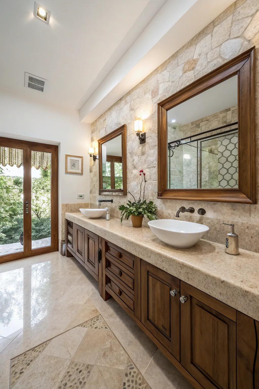 Natural stone for timeless appeal in the bathroom.