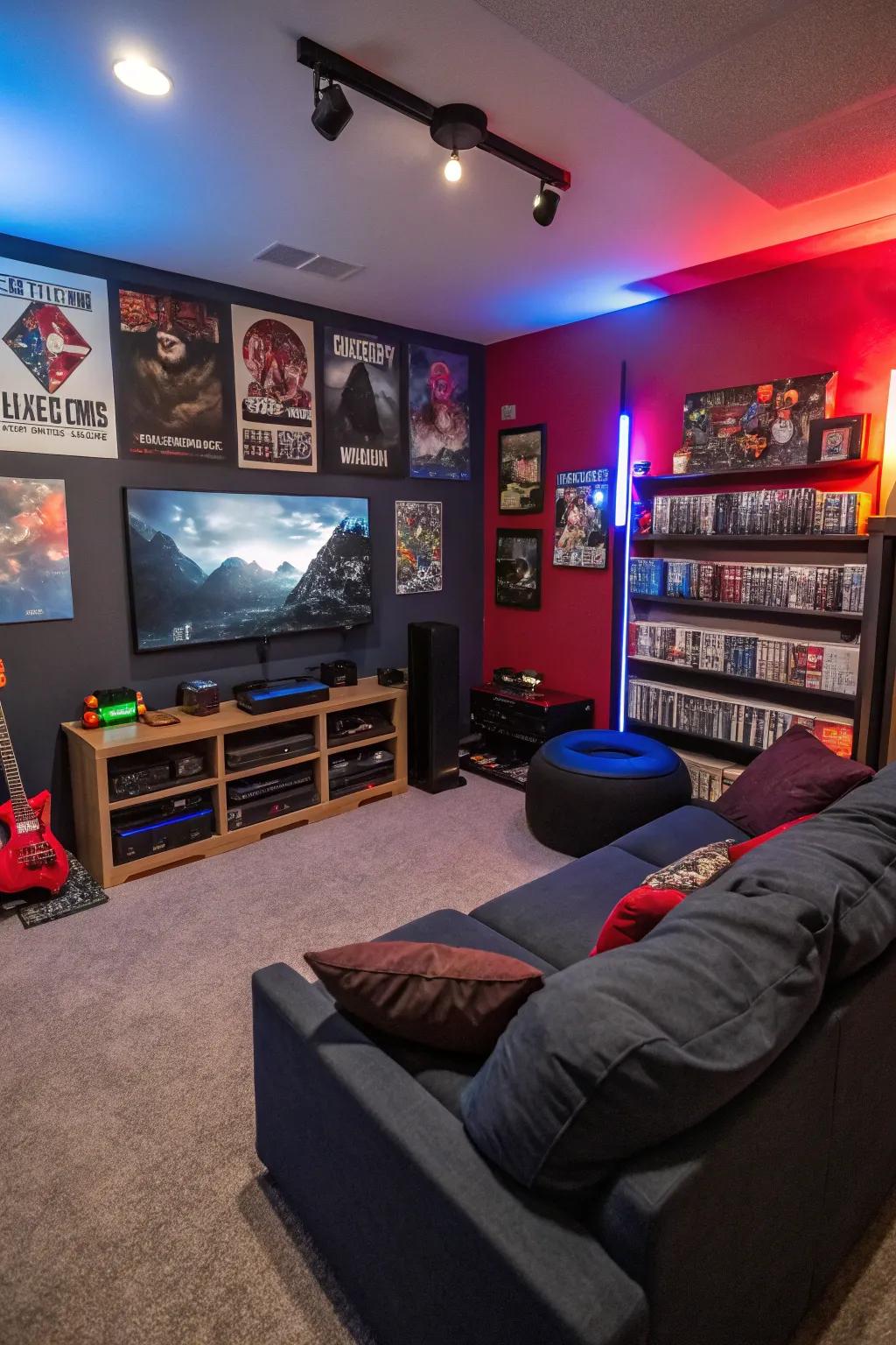 A themed zone in a gaming bedroom dedicated to a specific game.