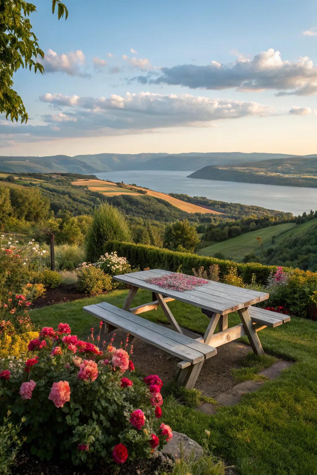 Positioning your table for the best view enhances the dining experience.