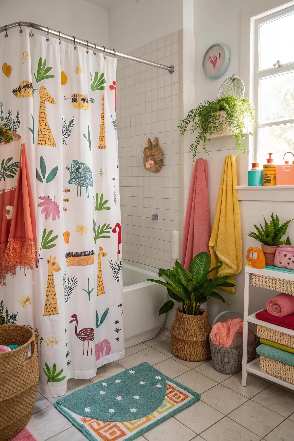 Animal prints add whimsy and charm to your bathroom.