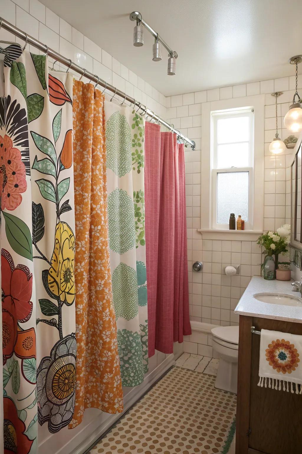 Mixing styles creates a personalized and unique bathroom space.