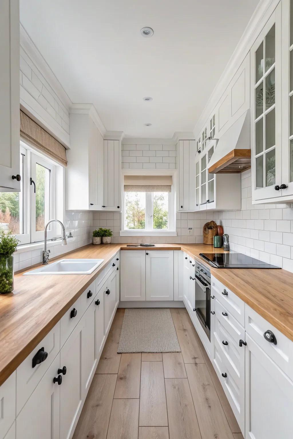 A symmetrical kitchen design that exudes balance and harmony.