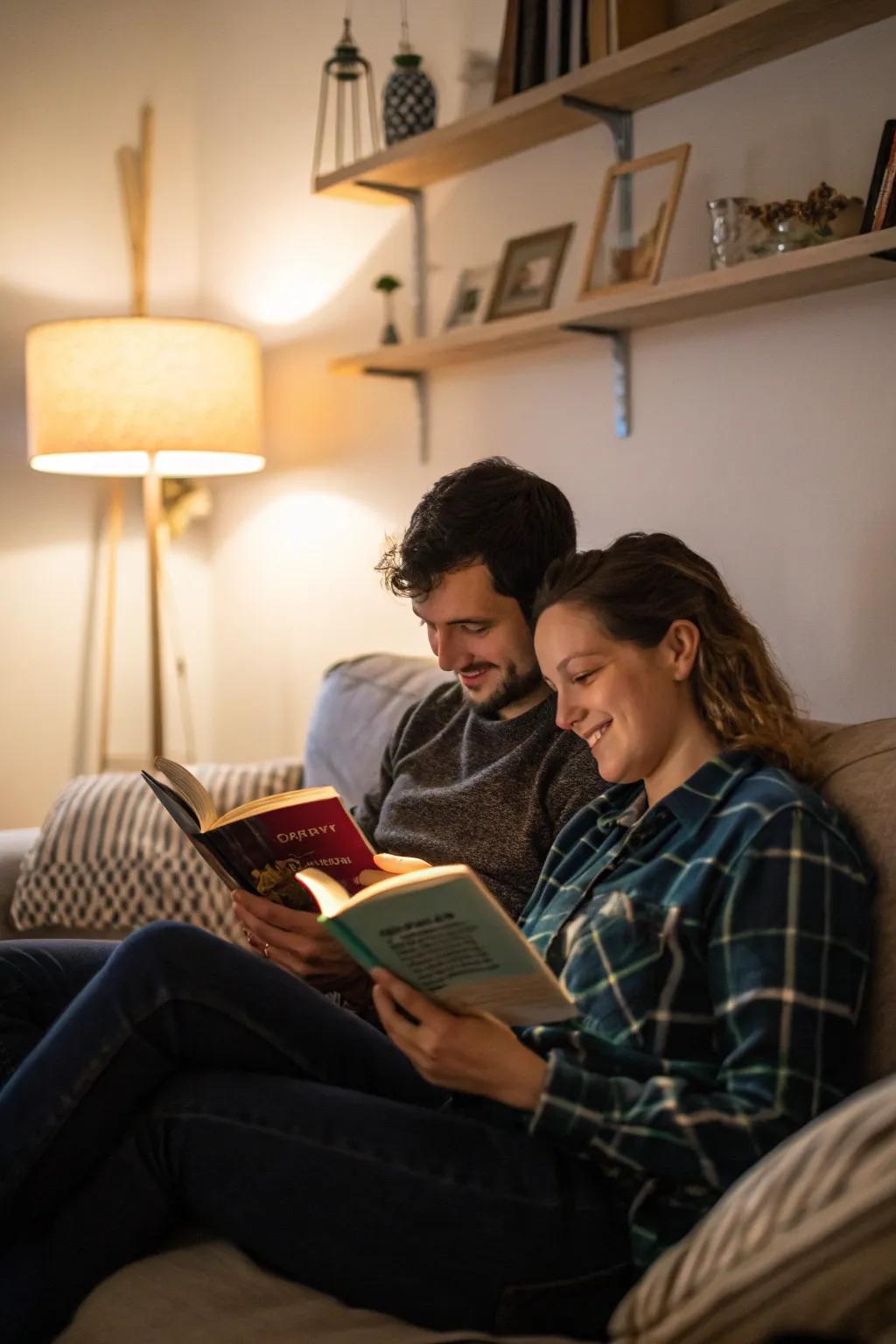 Share stories and find tranquility with a romantic reading night.