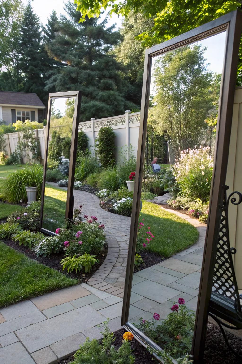 Mirror magic that expands your garden space.