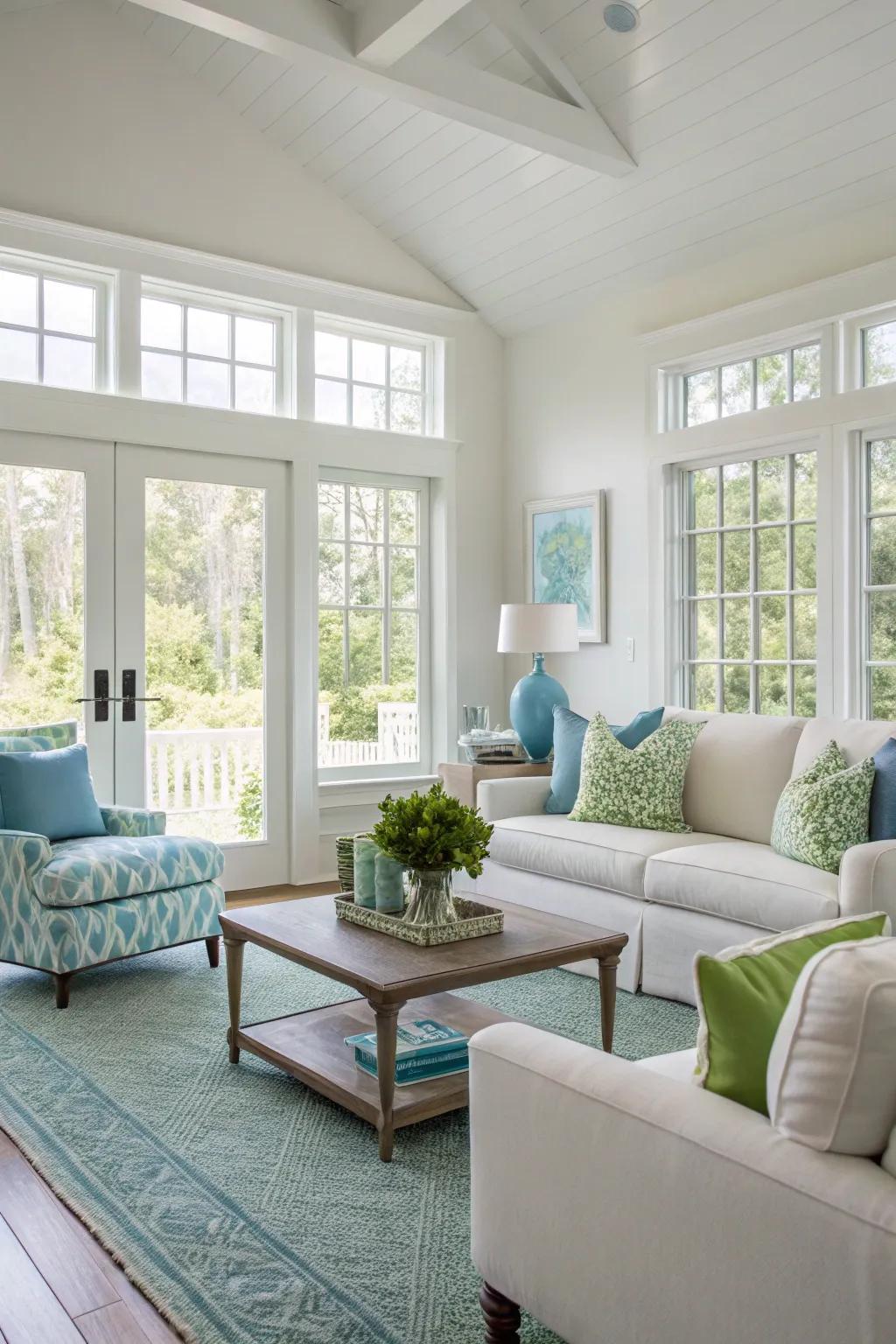 A minimalist strategy with subtle azure and verdant highlights.