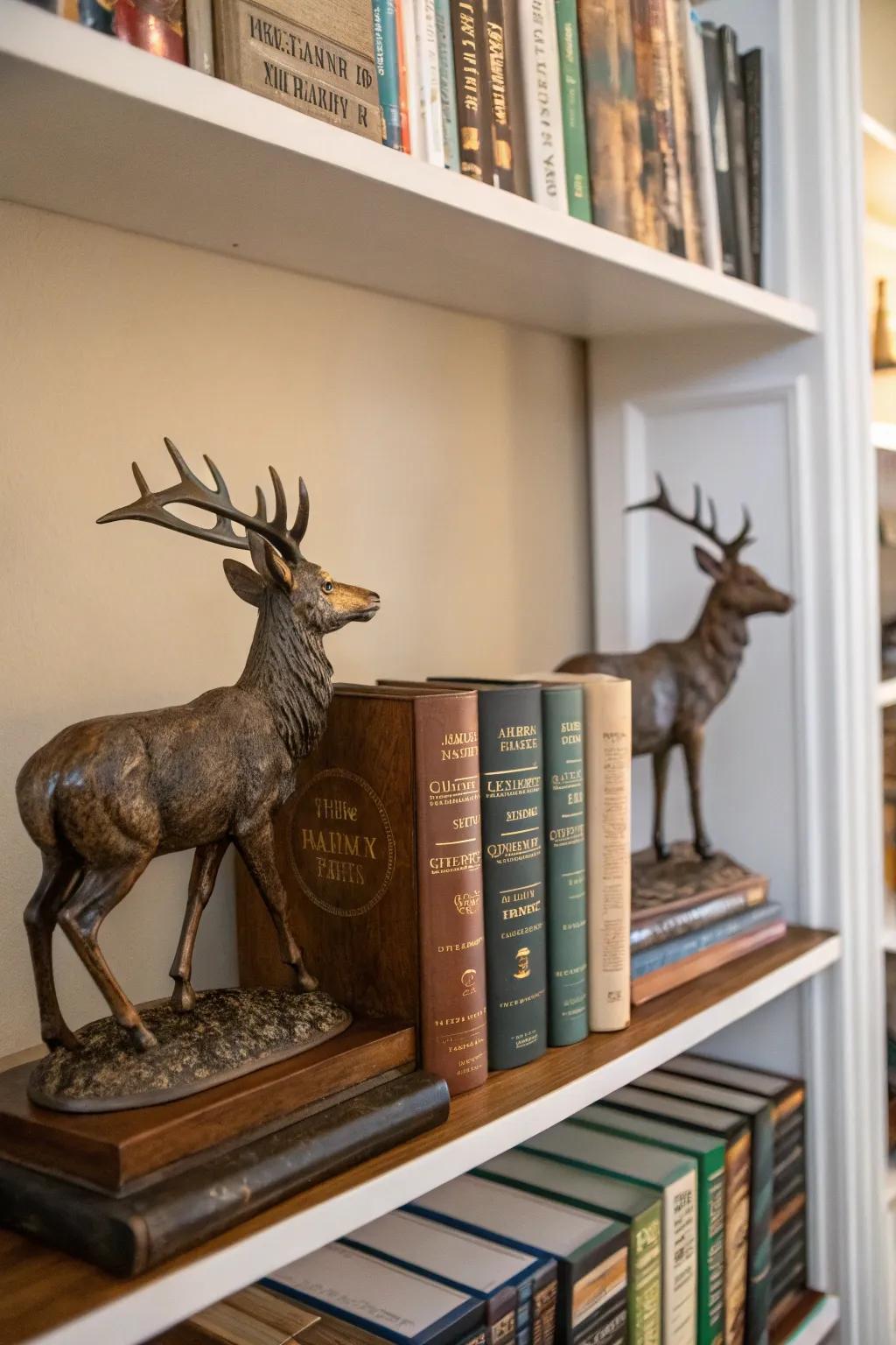 Themed bookends add a playful and practical element to your decor.