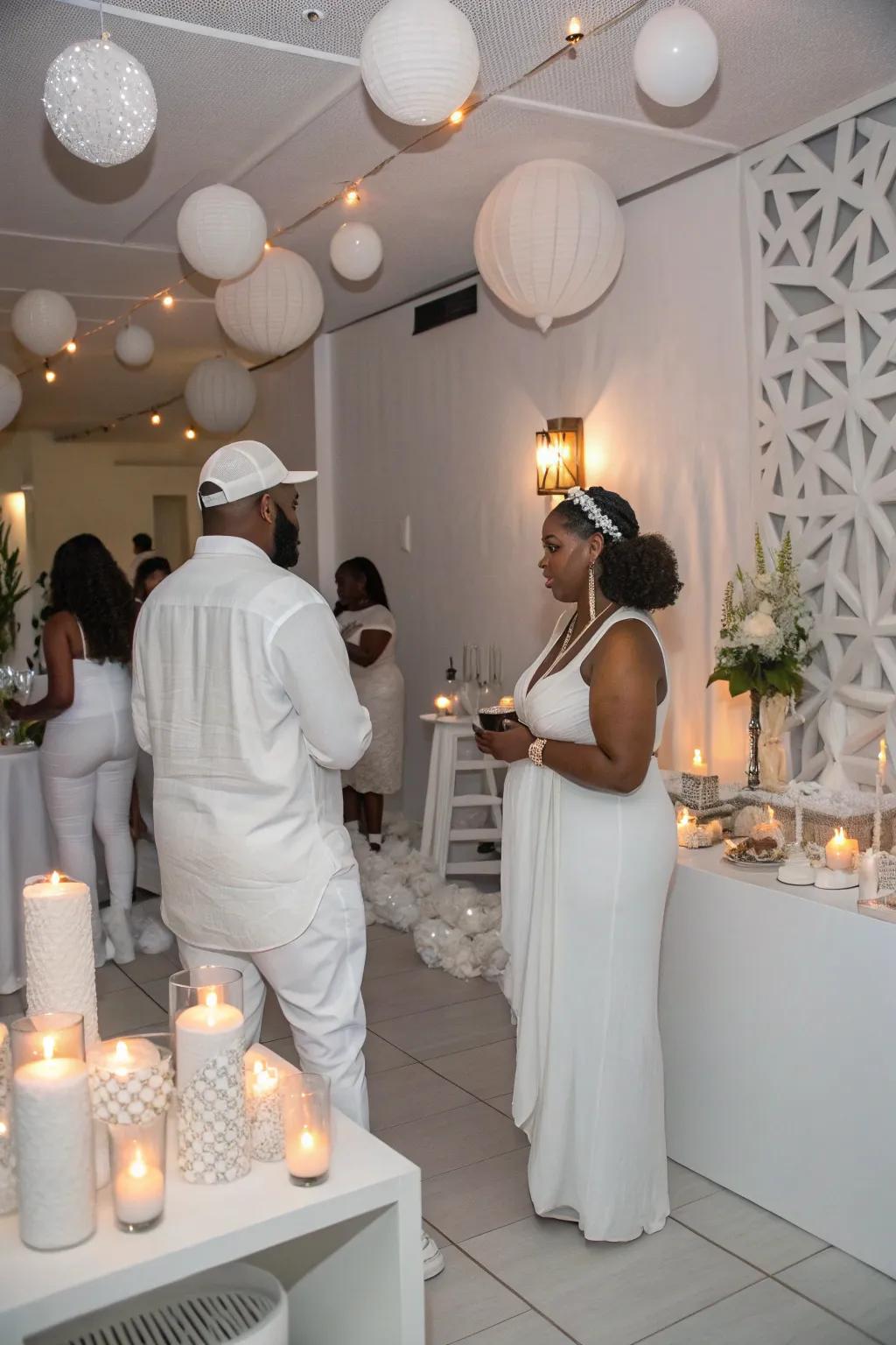 Embrace elegance through an enchanted evening in white.
