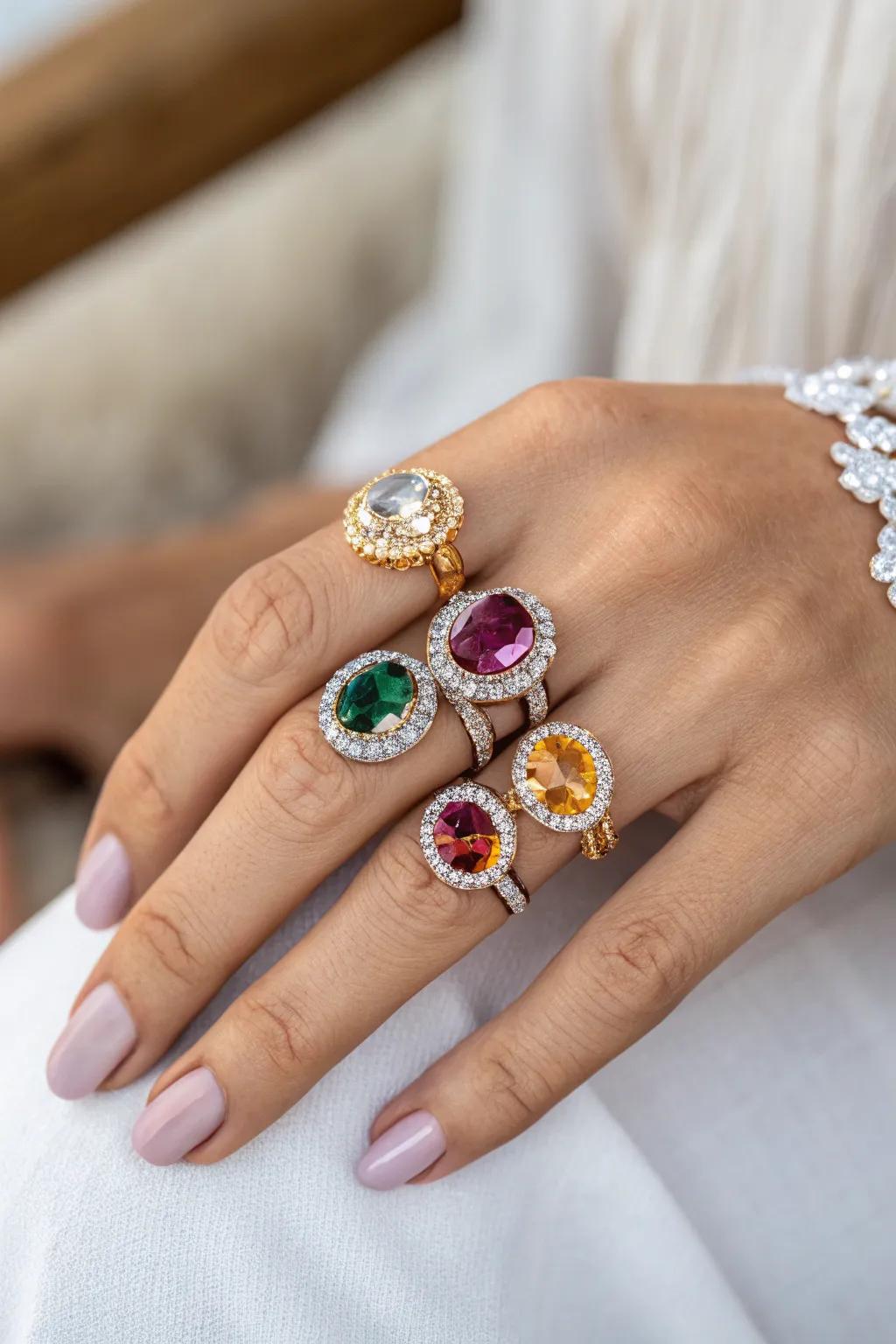 Refined Rings Highlighted with Gemstones