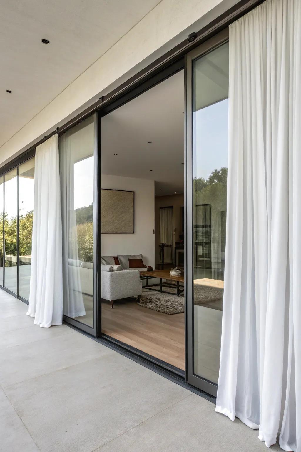 Hidden track systems offer a smooth modern look.