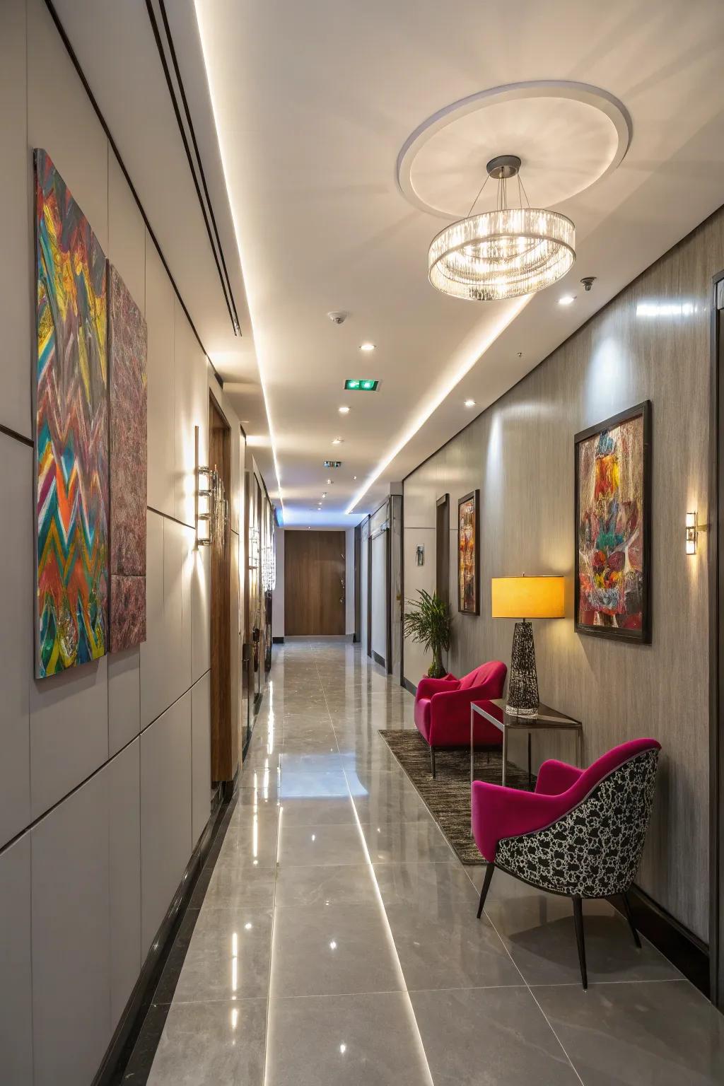 High-gloss finishes add a shimmering gleam to your walls.