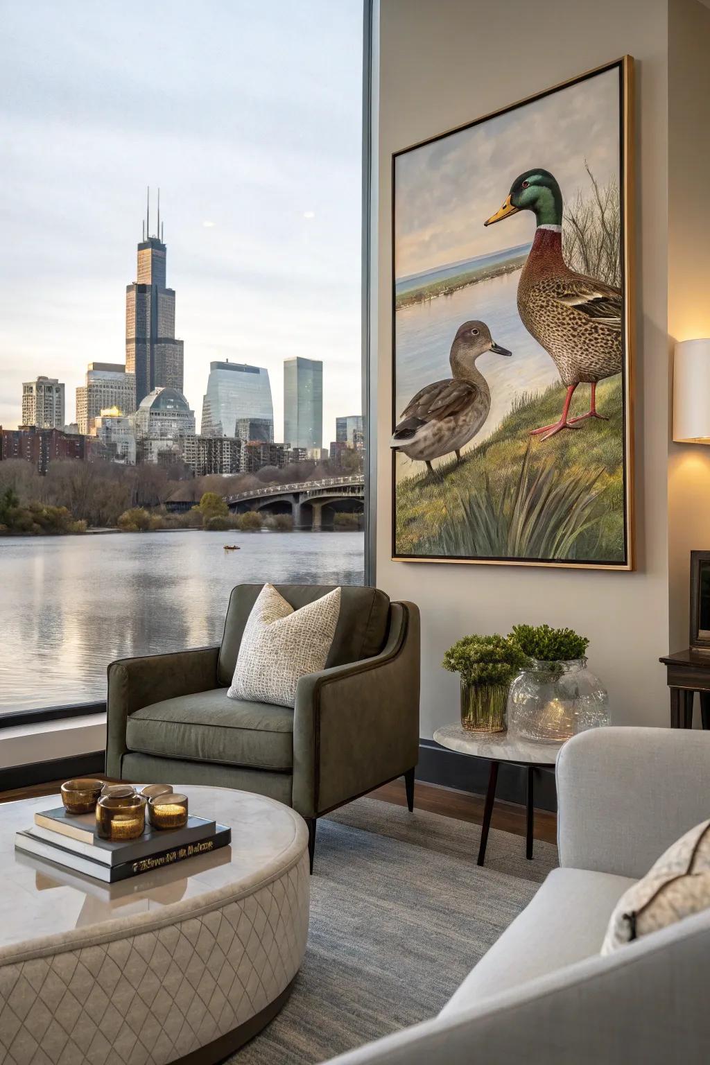 Ducks in local landmarks add a personal touch to your decor.