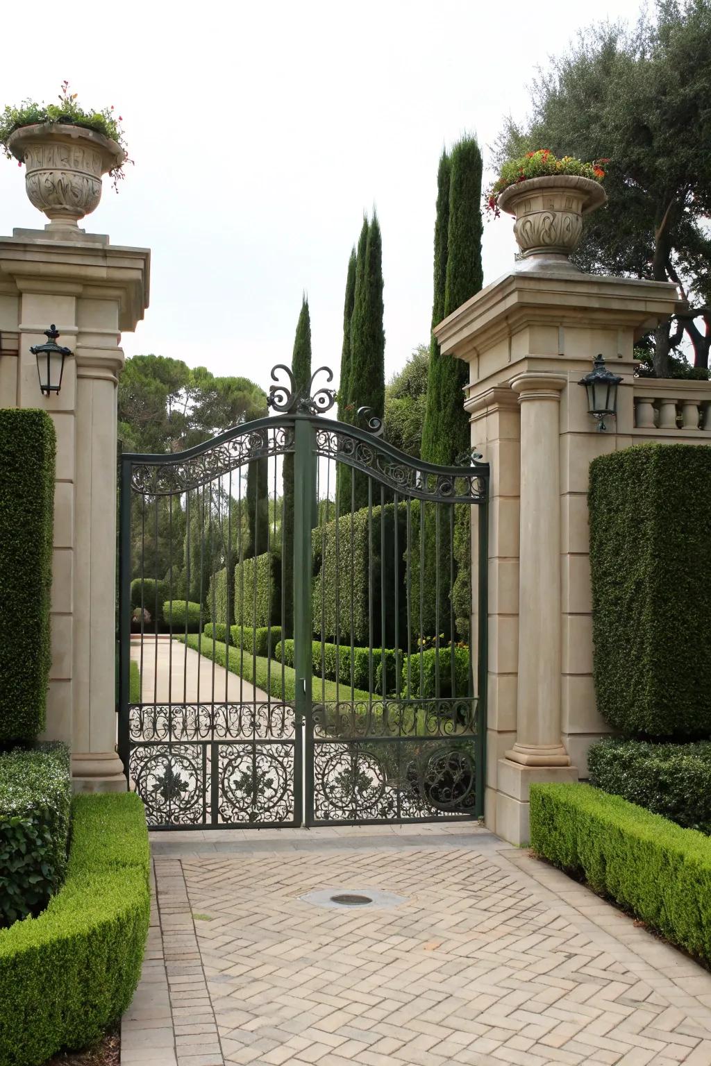 A gated entrance ensures security and peace of mind.