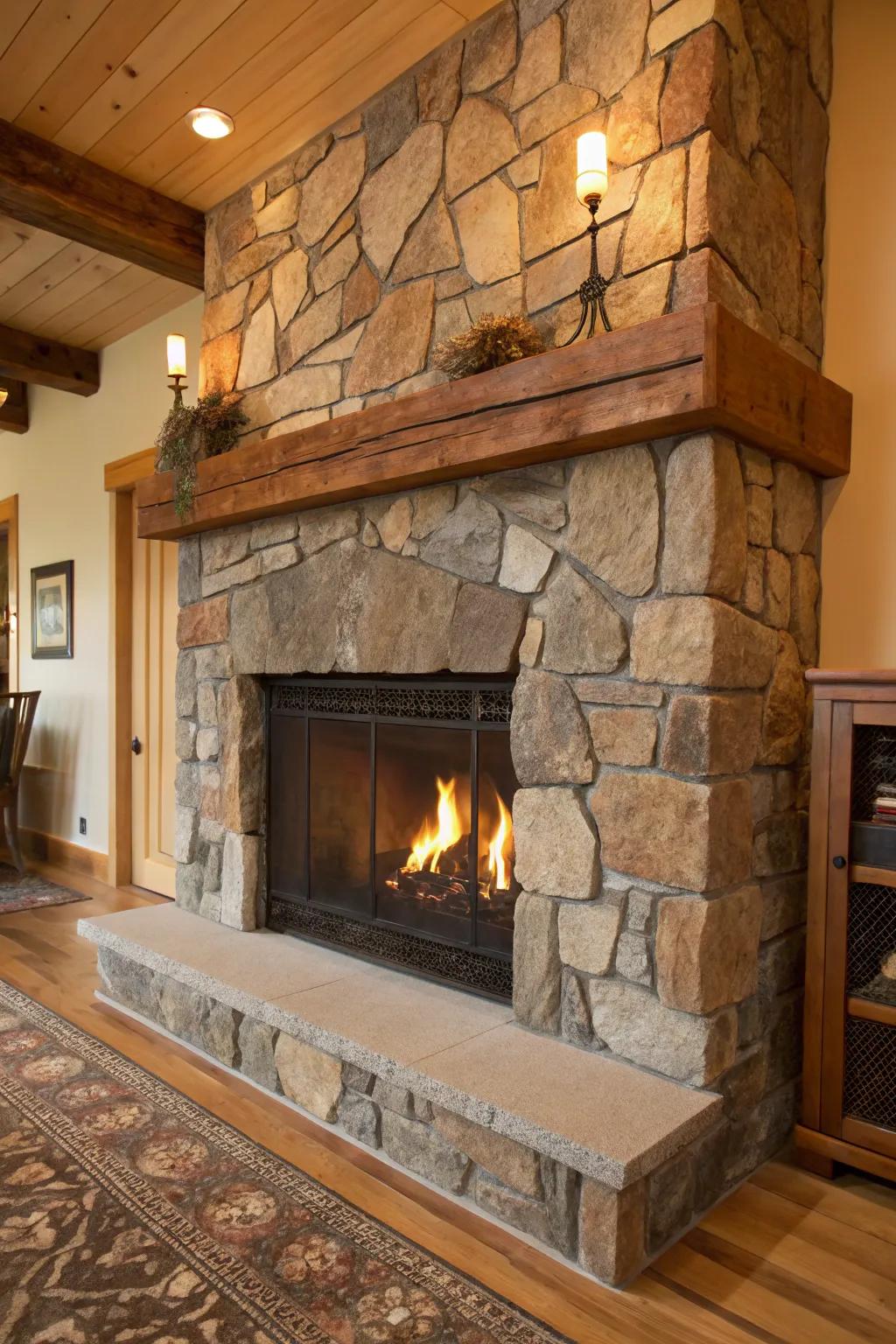 Bring the outdoors in with natural stone.