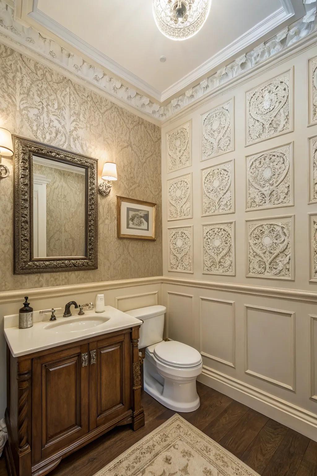 Wall molding provides a touch of elegance and character.