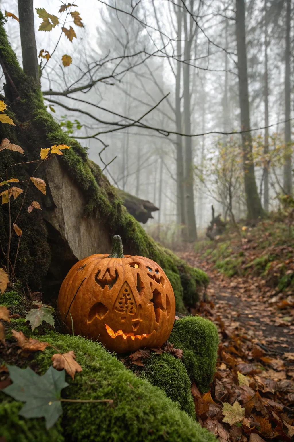 Woodland creatures bring a rustic charm to Halloween decor.