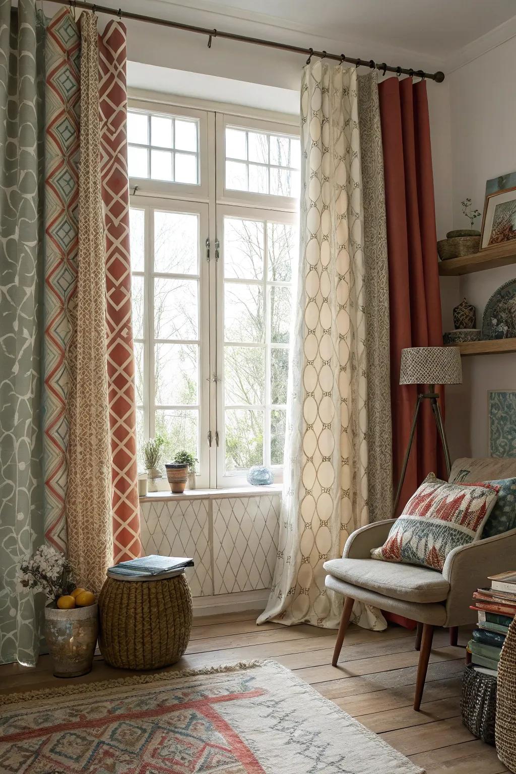 Unique curtain blends for a personalized touch.