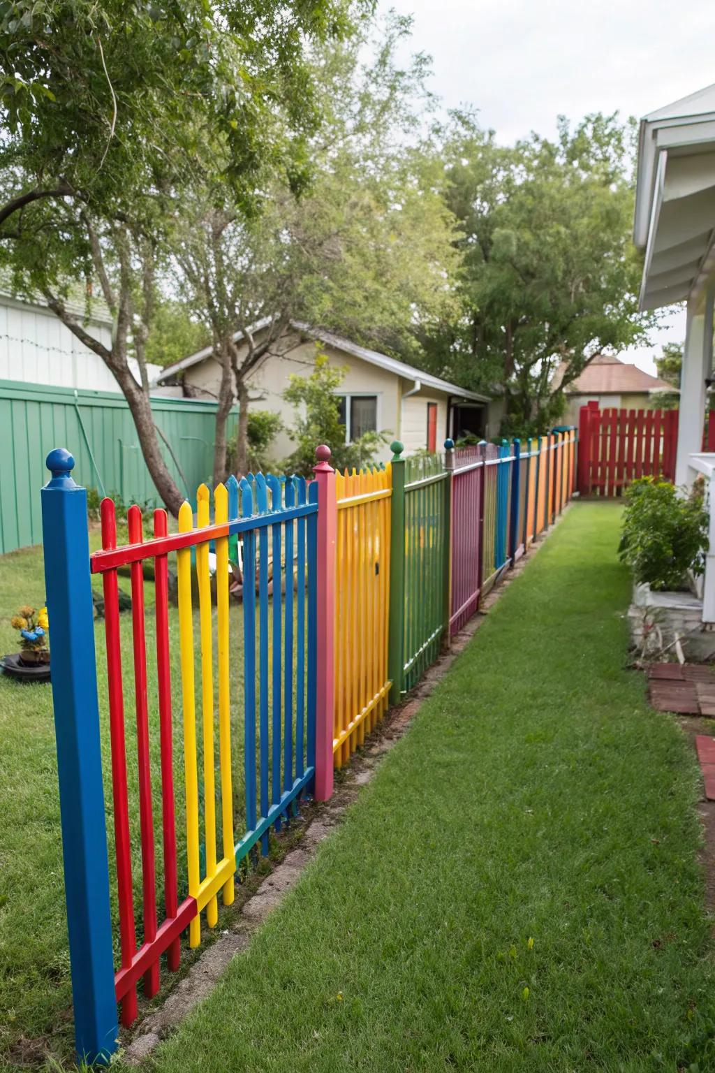 Colorful fences bring life and energy