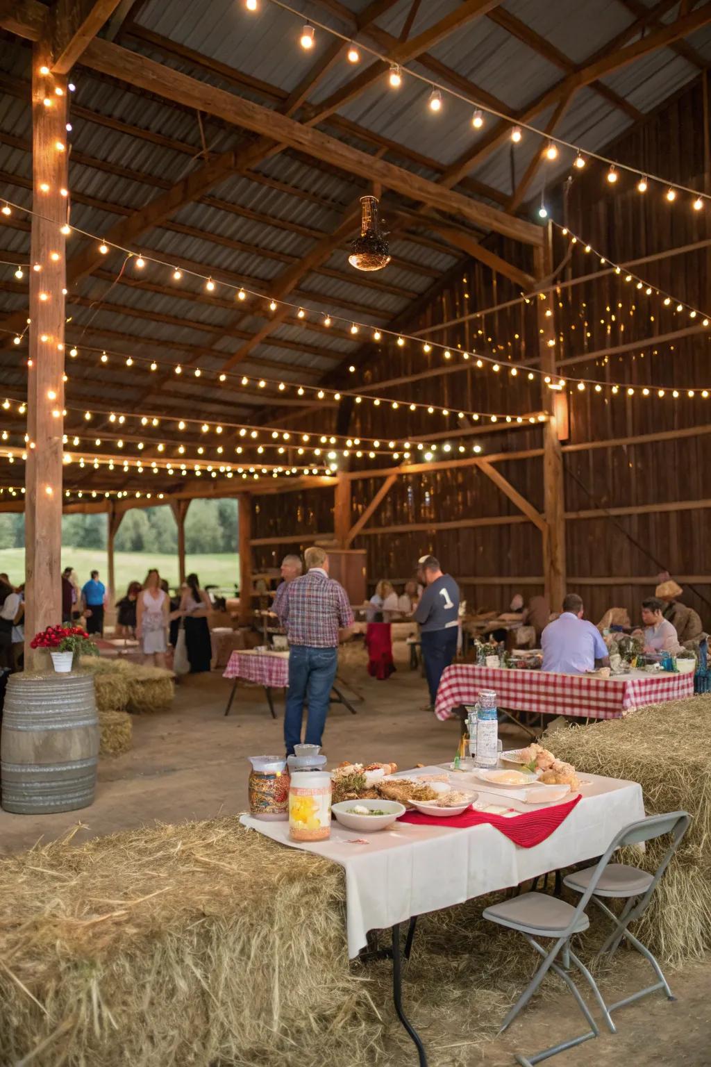 Unwind through a rustic barn bash.