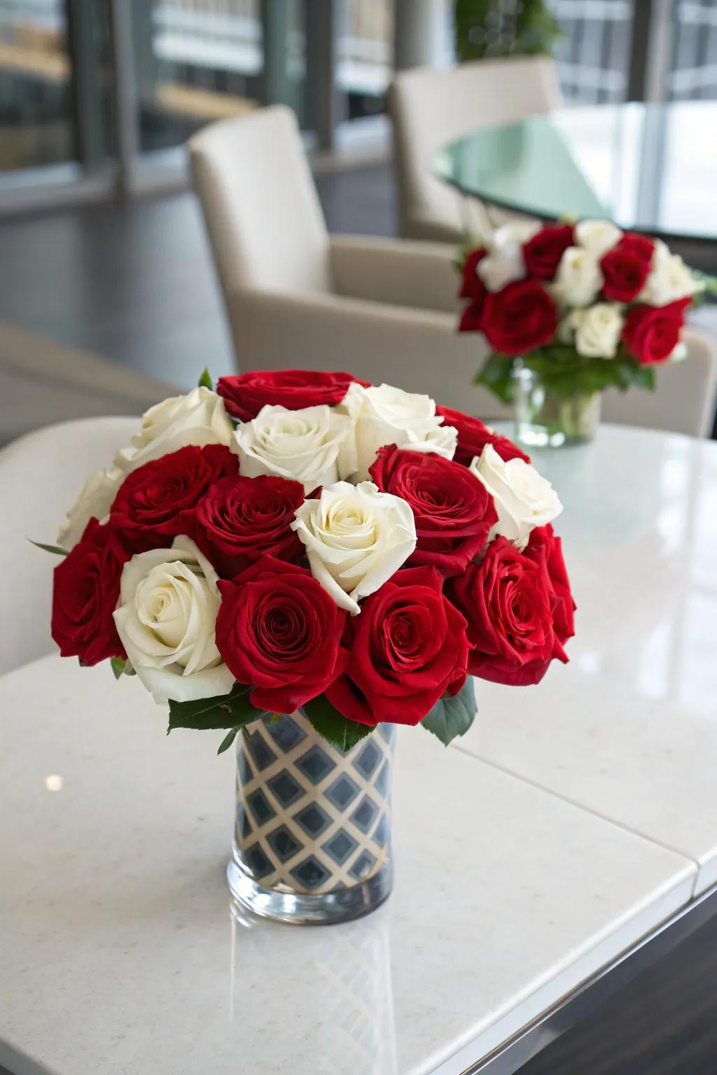 Dynamic Touch with Off-Balance Rose Arrangement