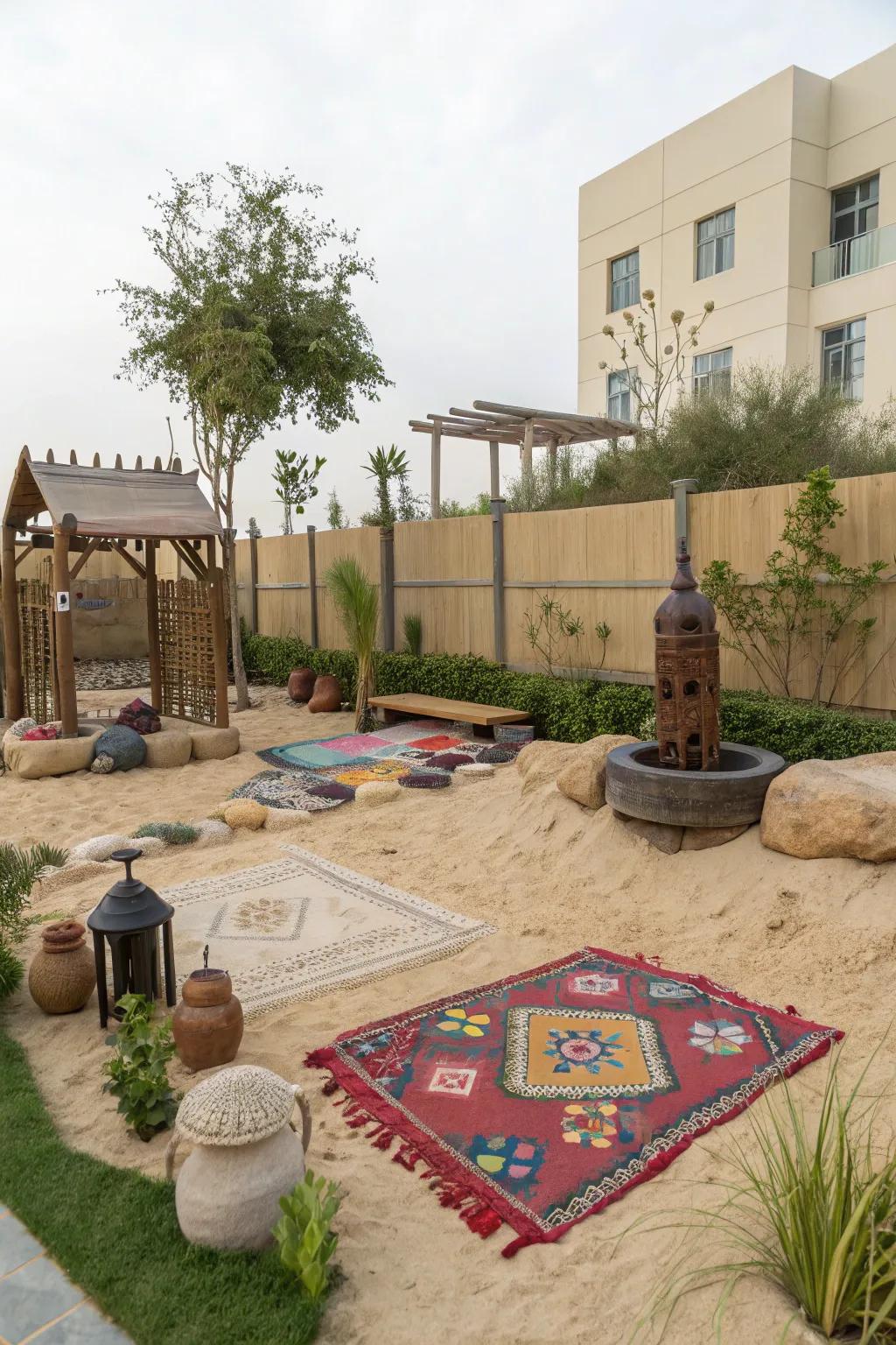 Travel the world through your backyard sandscape.