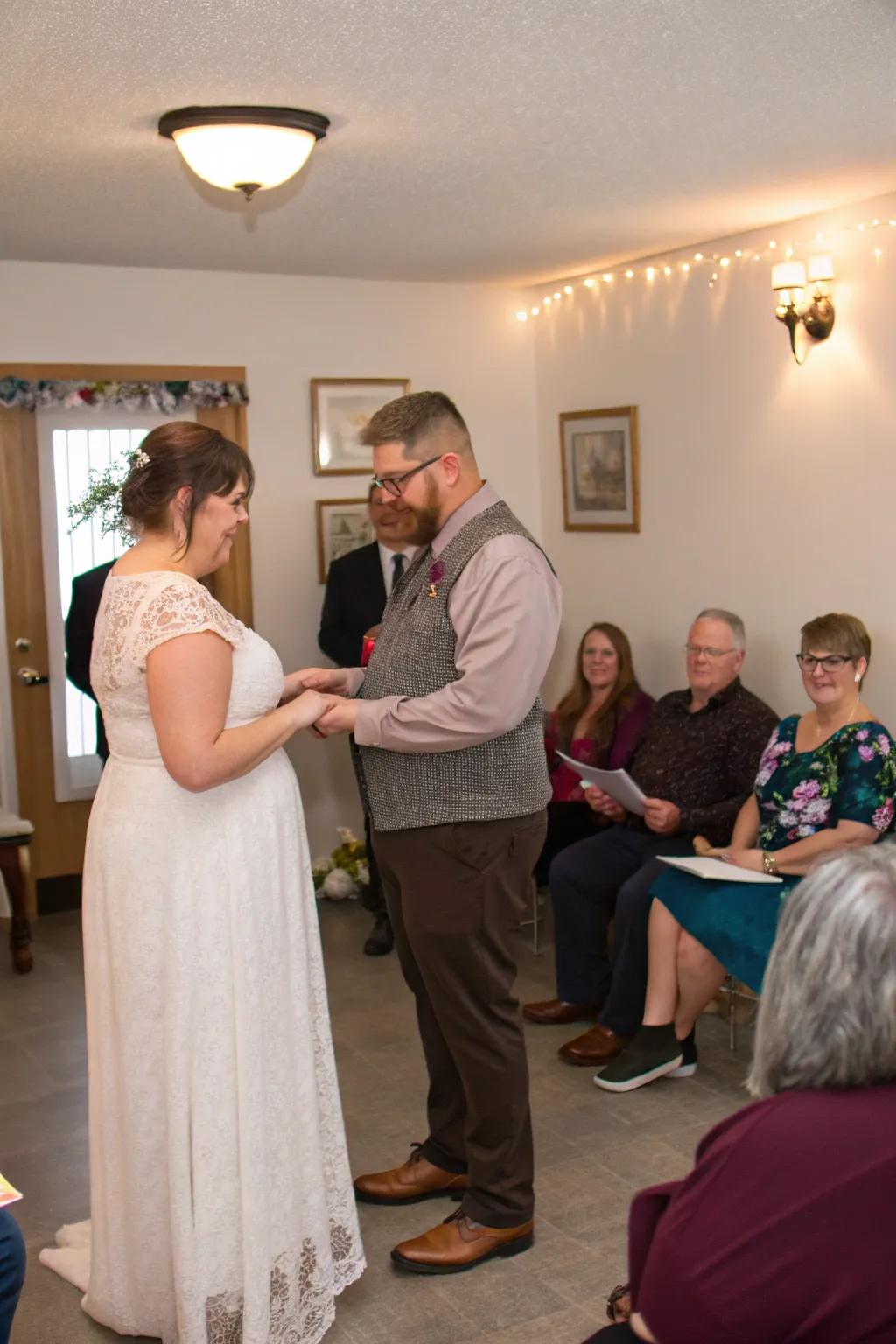 A heartfelt reaffirmation of vows ceremony celebrating enduring love.