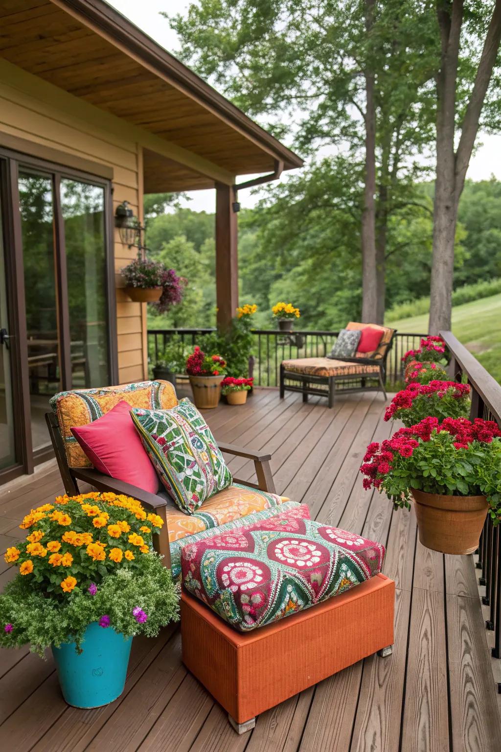 Bold colors infuse energy and personality into your deck.