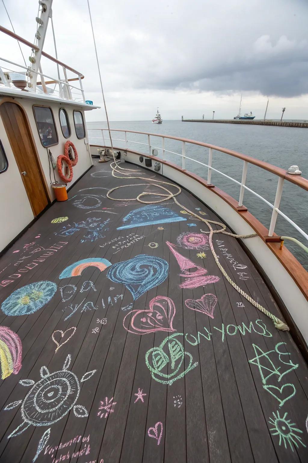 Chalkboard paint invites creativity and fun.