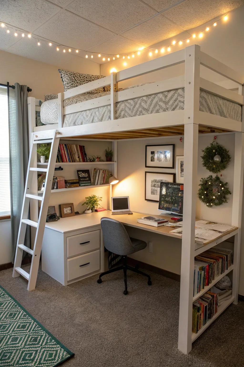 Loft beds open up versatile space solutions.