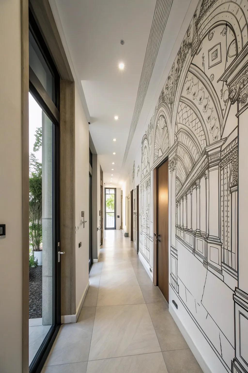 Celebrate design with architectural line art.