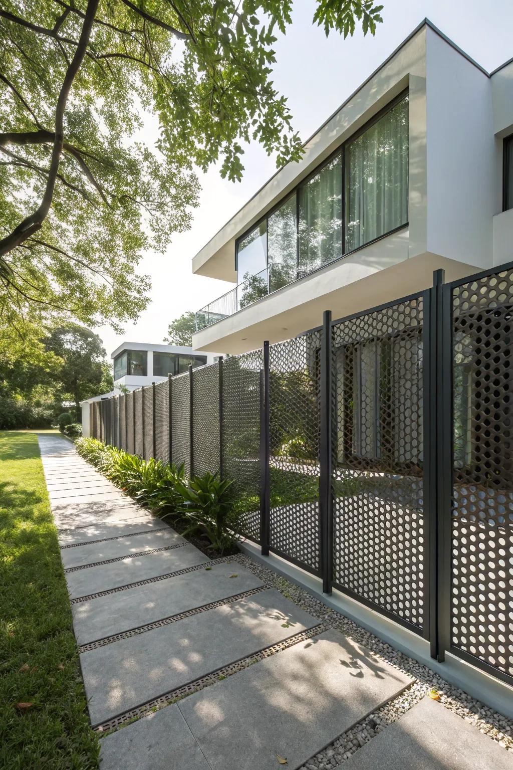 Perforated sheets offer modern privacy solutions