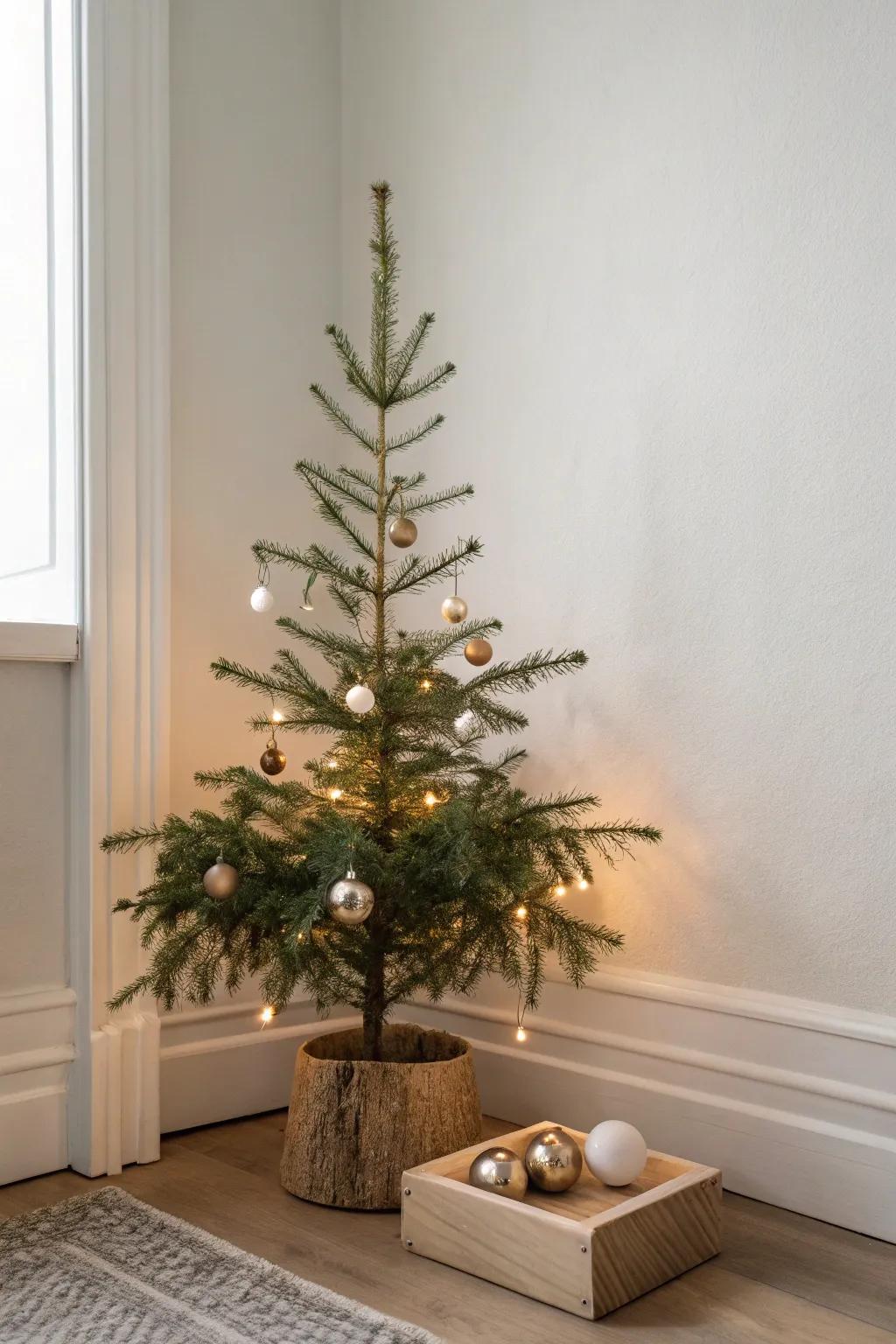 An eco-conscious timber or textile tree alternative for a unique minimalist Christmas.